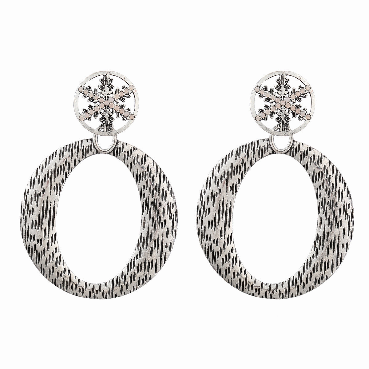 Wholesale Multilayer Diamond Set Alloy Earrings