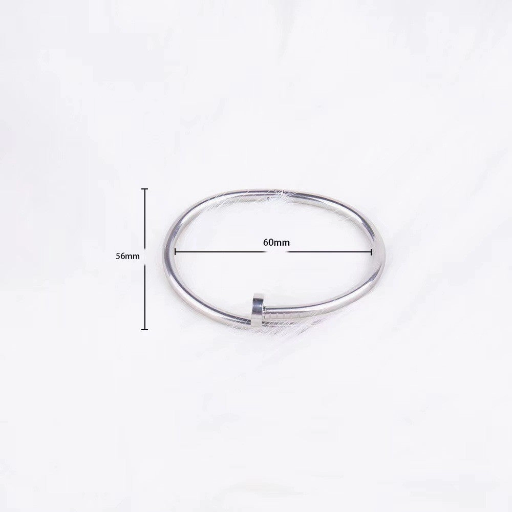 Wholesale Nail 18K Gold Fashion Titanium Steel Bracelet