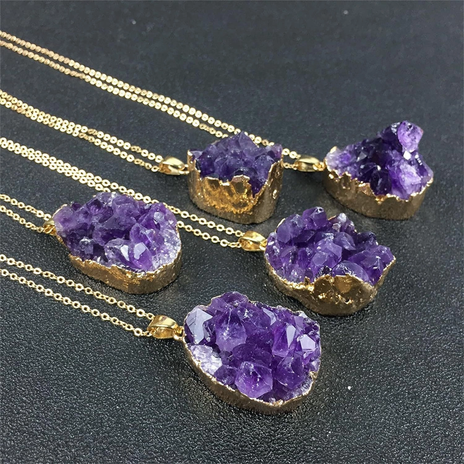 Wholesale Natural Amethyst Rough Stone Pendant