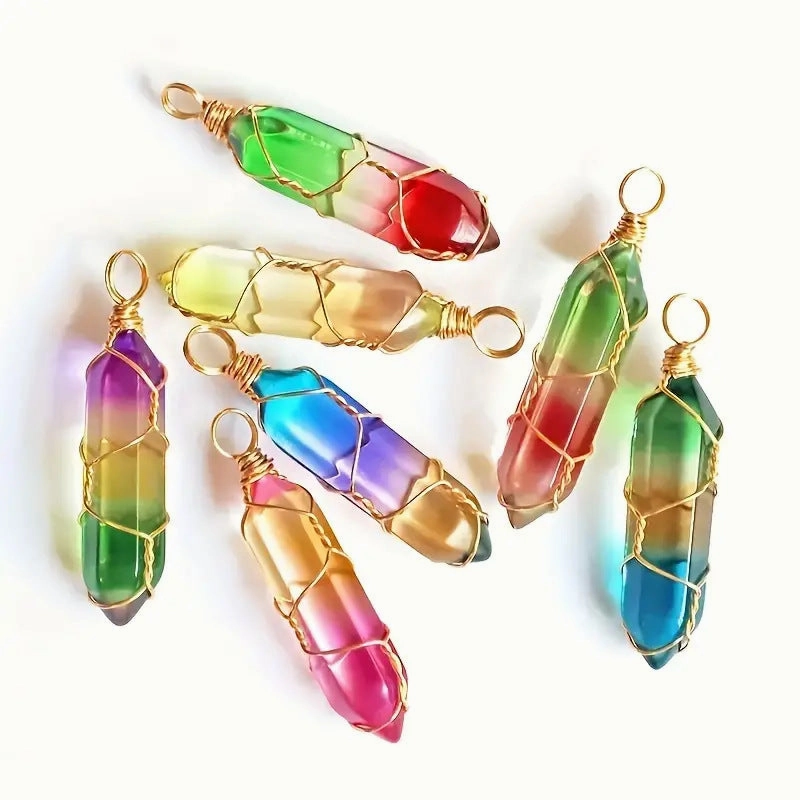 Wholesale Natural Amethyst Twisted Hexagonal Necklace
