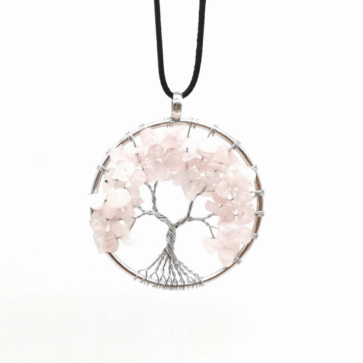 Wholesale Natural Colorful Crystal Life Tree Necklace