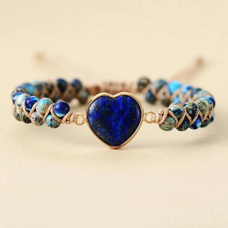 Wholesale Natural Emperor Stone Love Accessories Braided Bracelet