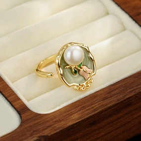 Wholesale Natural freshwater pearl ring for women