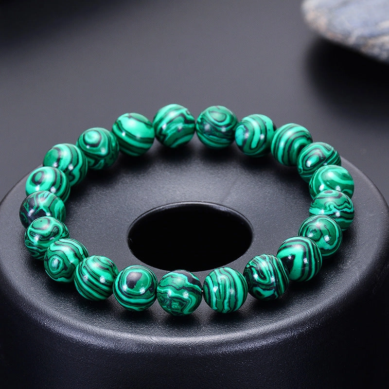Wholesale Natural Malachite 6/8/10mm Beaded Bracelet