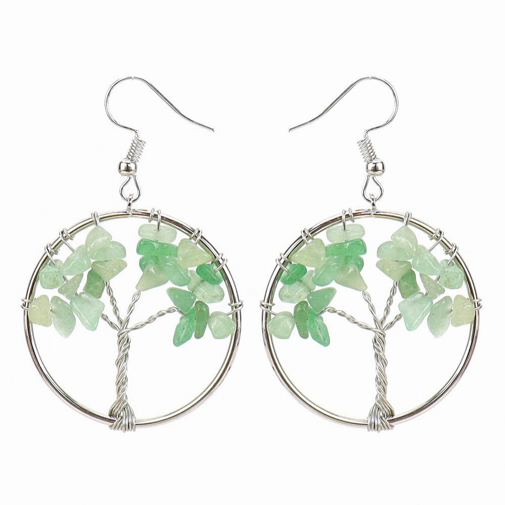 Wholesale Natural stone colorful stone earrings