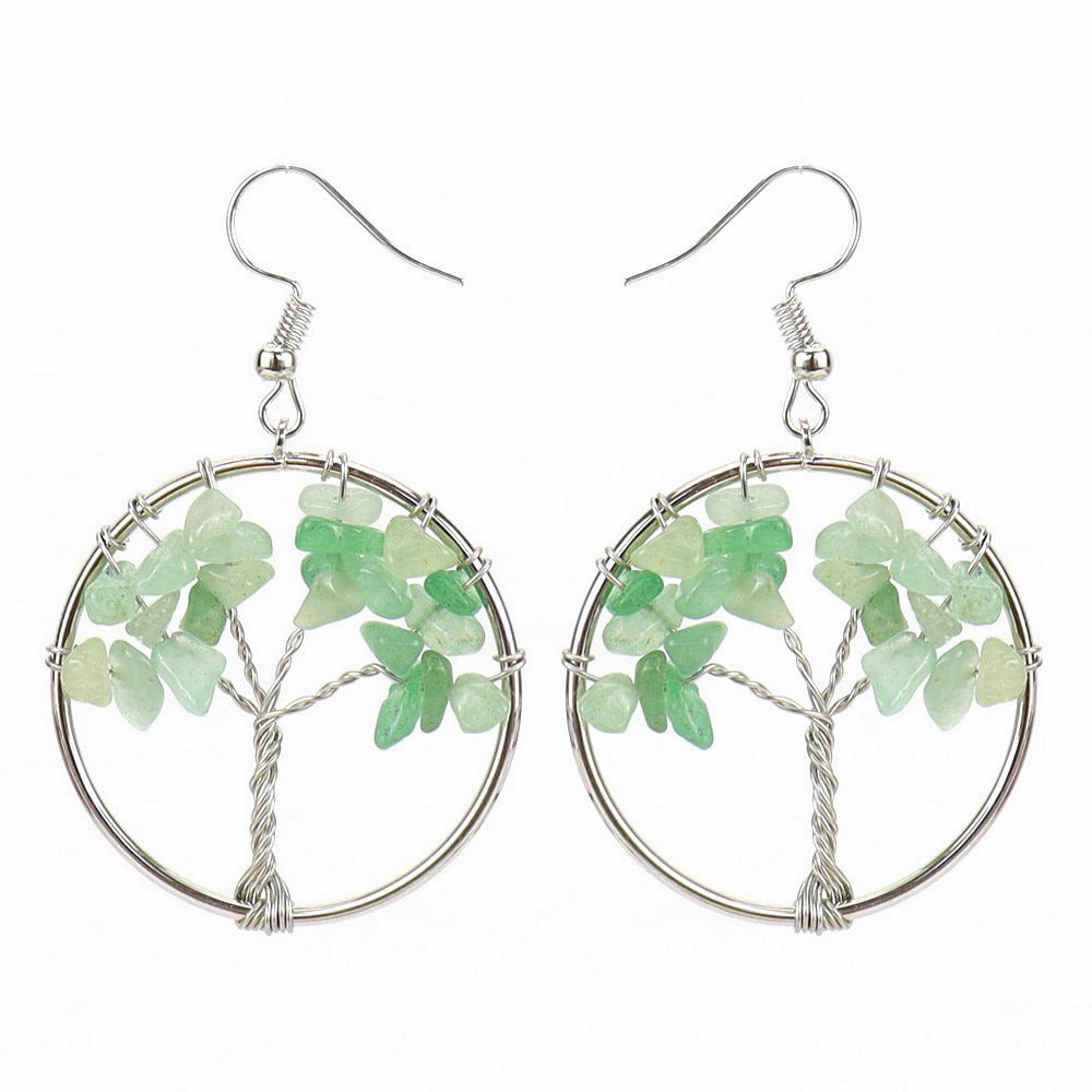 Wholesale Natural stone colorful stone earrings
