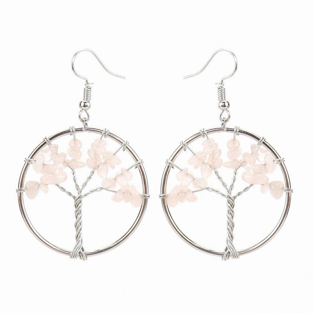 Wholesale Natural stone colorful stone earrings