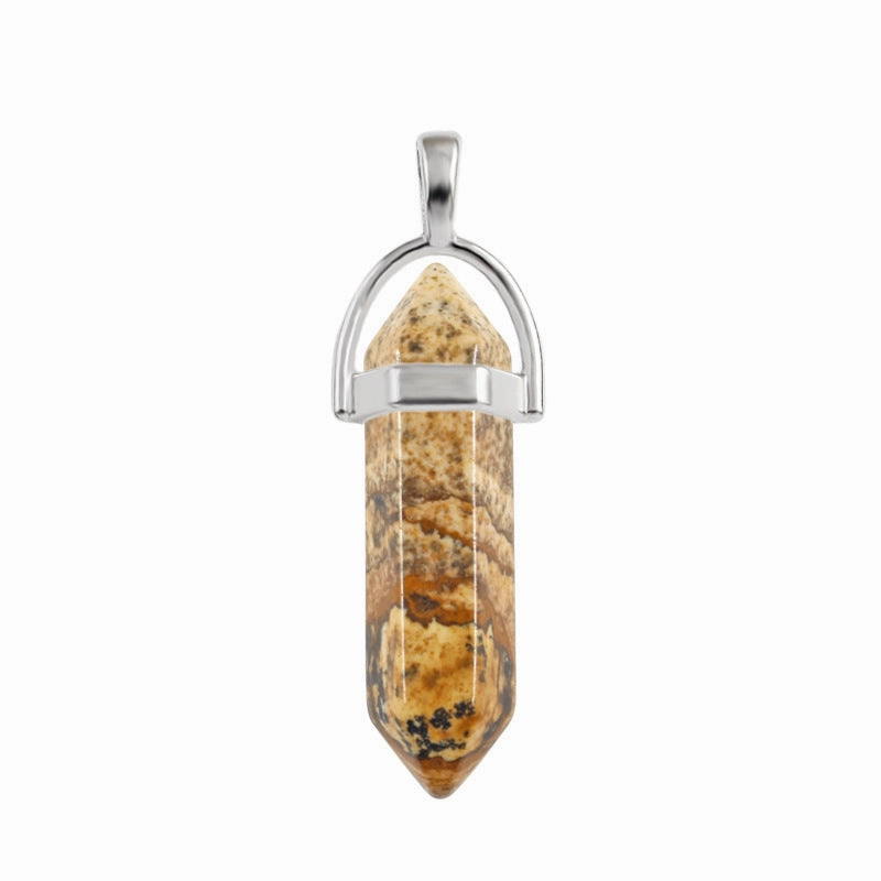 Wholesale Natural Stone Crystal Bullet Necklaces