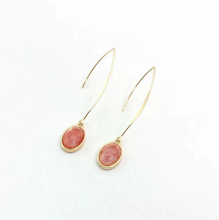 Wholesale Natural Stone Inlaid Drop Earrings