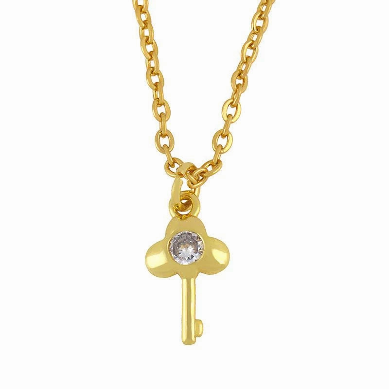 Wholesale Necklace Copper Plated 18K Gold Cross Heart OLY-NE-AS005