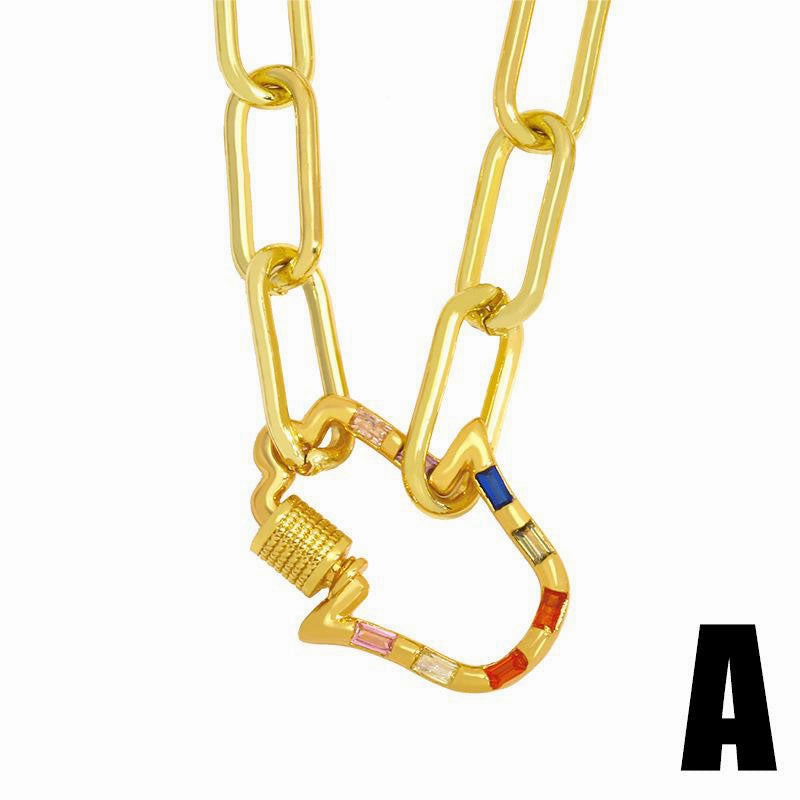Wholesale Necklace Copper Plated 18K Gold Heart Shape OLY-NE-AS002