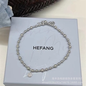 Wholesale Necklace Silver Grey Women's Valentine's Day Gift