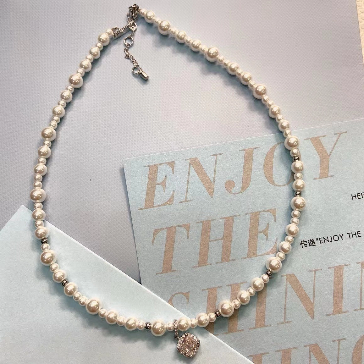 Wholesale Necklace Silver Grey Women's Valentine's Day Gift