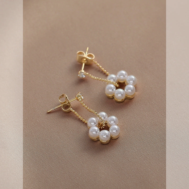 Wholesale Needle Elegant Love Heart Full Drill Crystal Earrings Fashionable High-end Feel Jewelry Accessories
