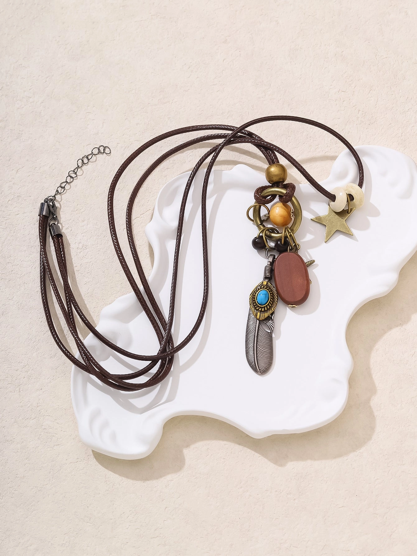 Wholesale New Chinese Ancient Style Zen Long Style, Niche Retro Double-layer Feather Necklaces