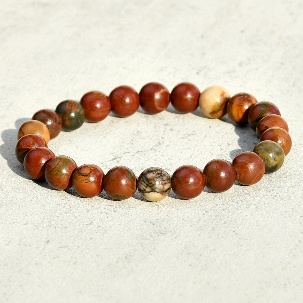 Wholesale New Chinese bracelet 8mm round beads natural stone bracelet