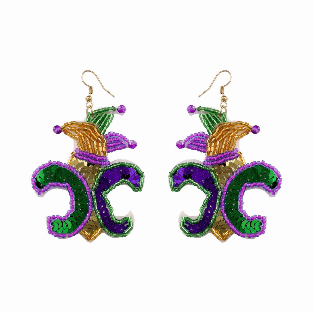 Wholesale New Colorful Knitted Alloy Handmade Rice Bead Earrings Fashion Unique Design Sensibility Trendy Festival Earrings Jewelry