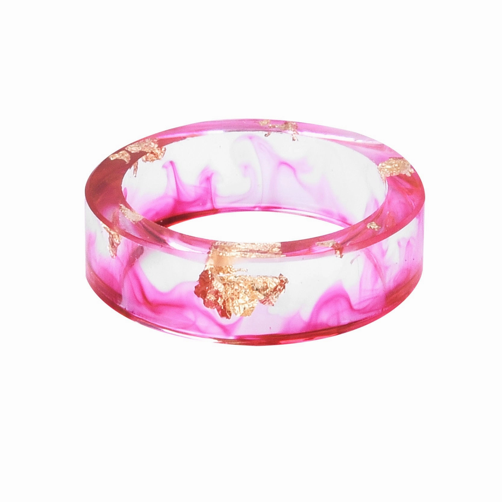 Wholesale new dried flower resin Mori small fresh gold foil drop glue ring
