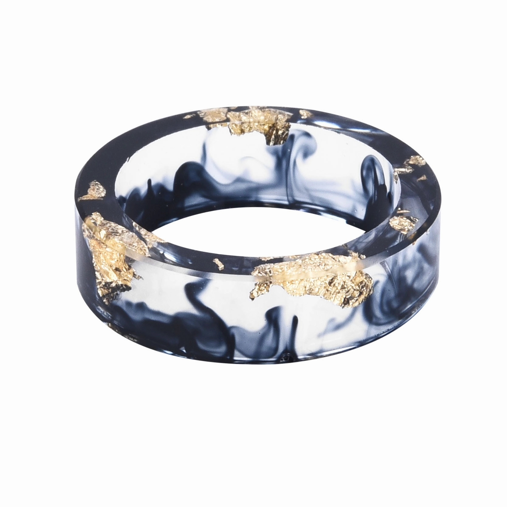 Wholesale new dried flower resin Mori small fresh gold foil drop glue ring