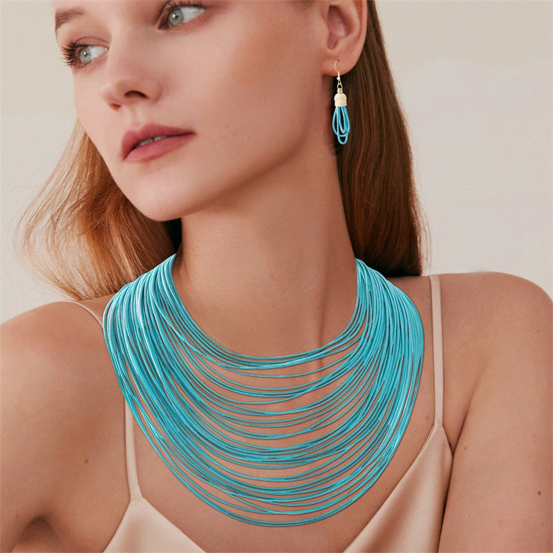 Wholesale New Hand-woven Multi-layer Necklace