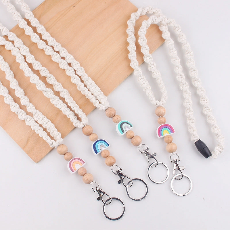 Wholesale New handmade woven necklace keychain