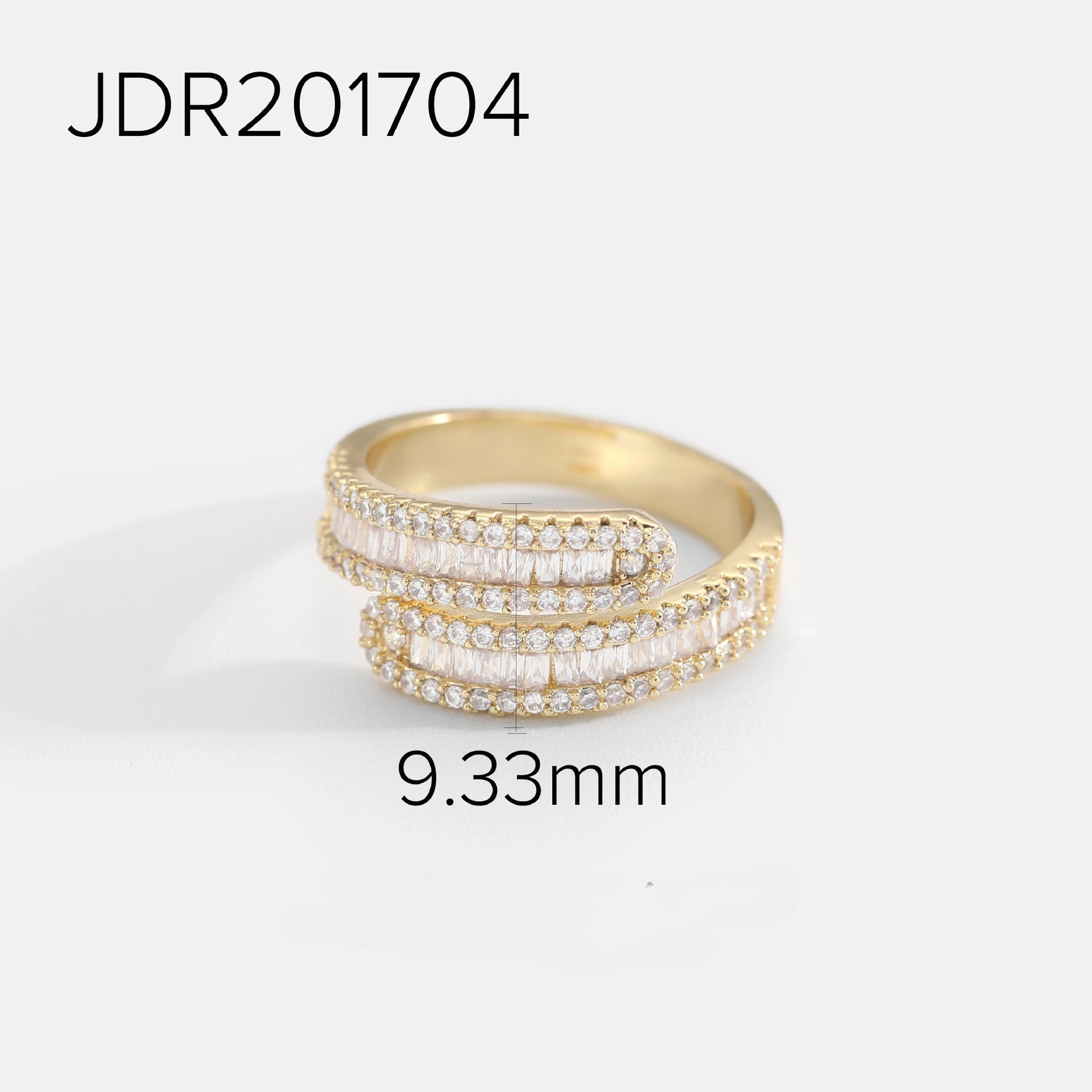 Wholesale New High Sales Brass Plating with Zircon Ring