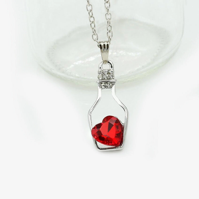 Wholesale New Love Crystal Bottle Drifting Bottle Clavicle Chain Fashion Accessory