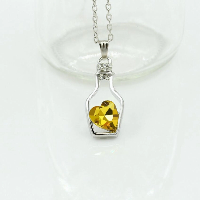 Wholesale New Love Crystal Bottle Drifting Bottle Clavicle Chain Fashion Accessory