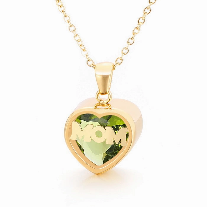 Wholesale new mother's day gift stainless steel heart-shaped necklace