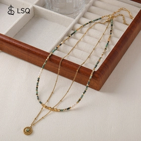 Wholesale New Natural Freshwater Pearl Turquoise Handmade Beaded Necklace Original Design