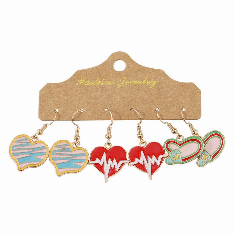 Wholesale New Niche High-end Holiday Earrings Valentine's Day Graduation Season Exaggerated Pendant
