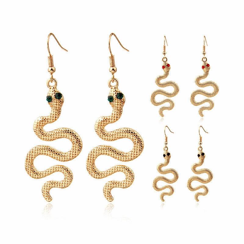 Wholesale New Personality Exaggerated Snake Earrings