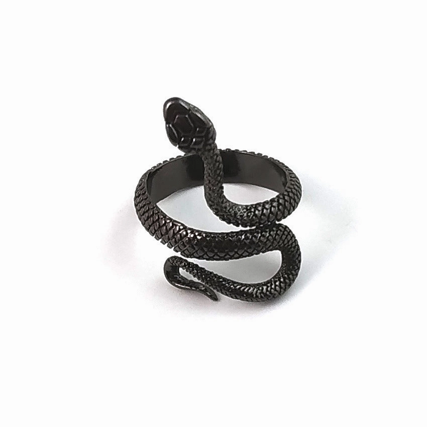 Wholesale new retro paint snake ring unisex ring source manufacturers spot