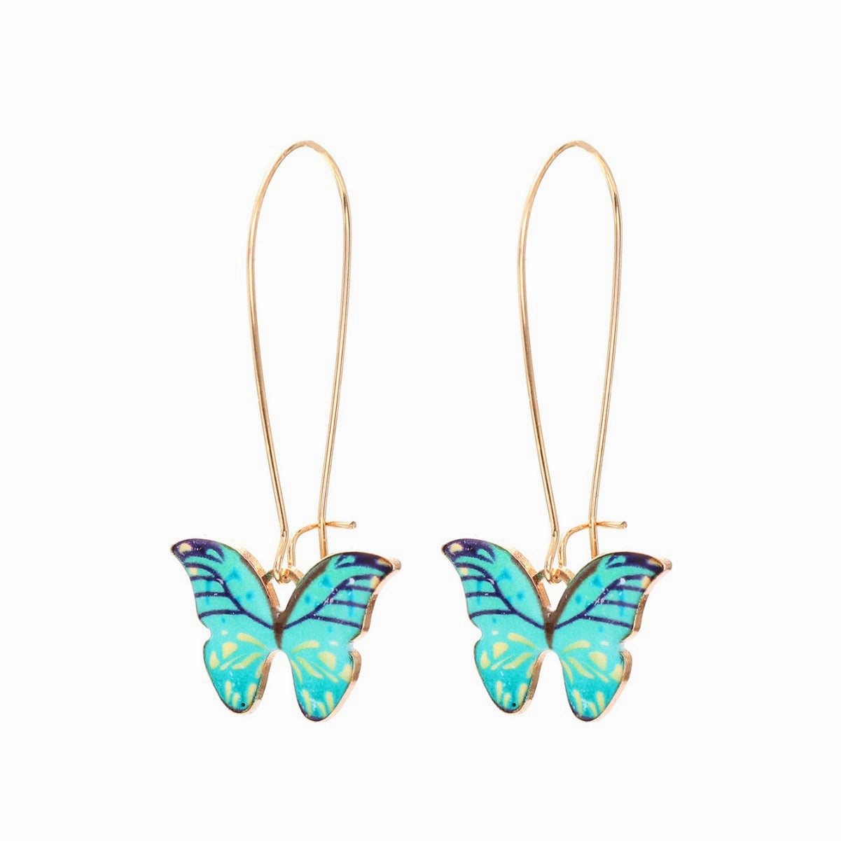 Wholesale New Three-piece Summer Beach-inspired Coloured Butterfly Gold Chain
