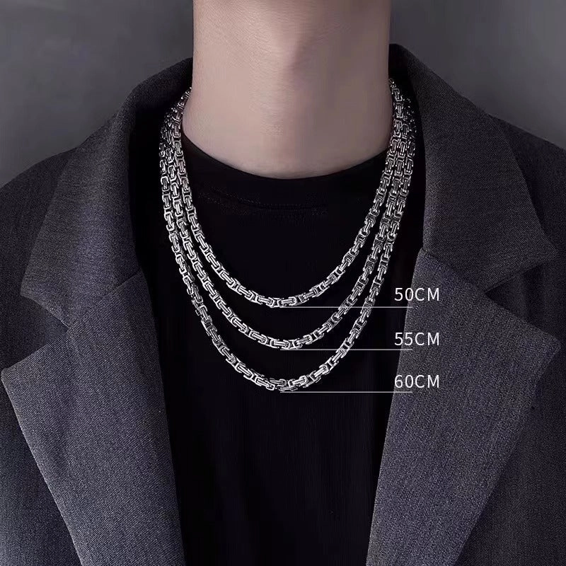 Wholesale Niche cold style heavy metal titanium steel necklace