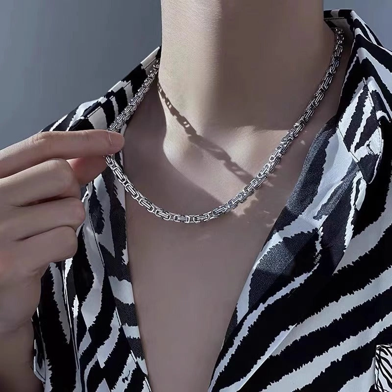 Wholesale Niche cold style heavy metal titanium steel necklace