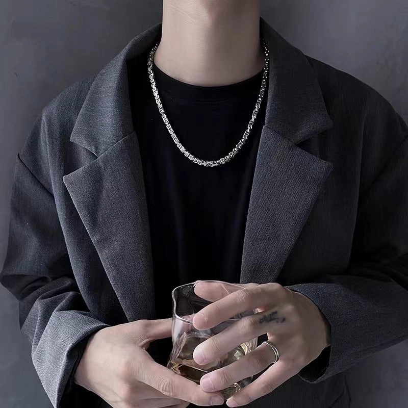Wholesale Niche cold style heavy metal titanium steel necklace