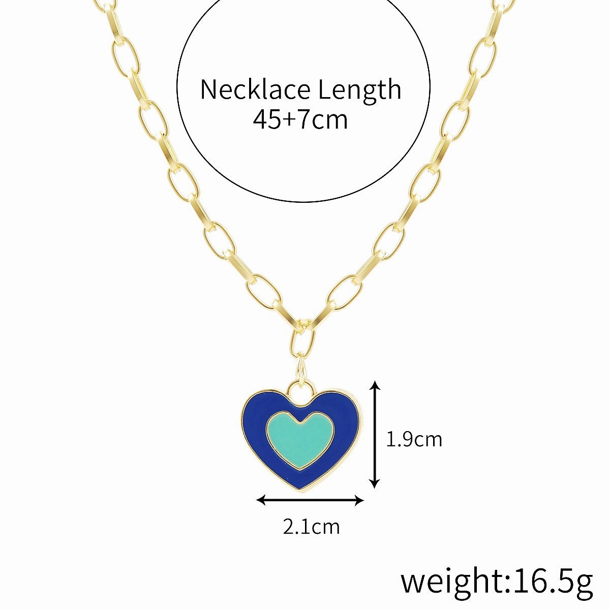 Wholesale Niche Design Alloy Love Rainbow Necklace