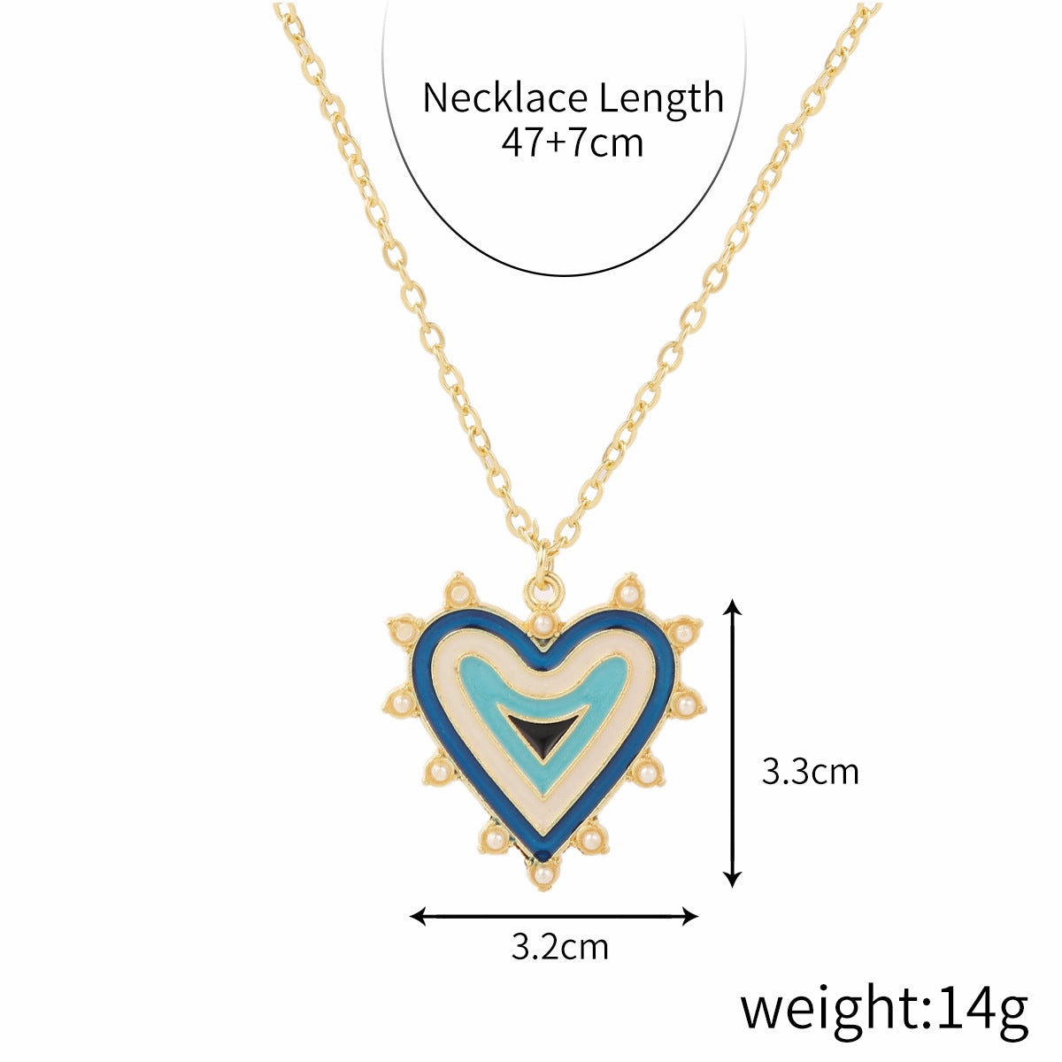Wholesale Niche Design Alloy Love Rainbow Necklace