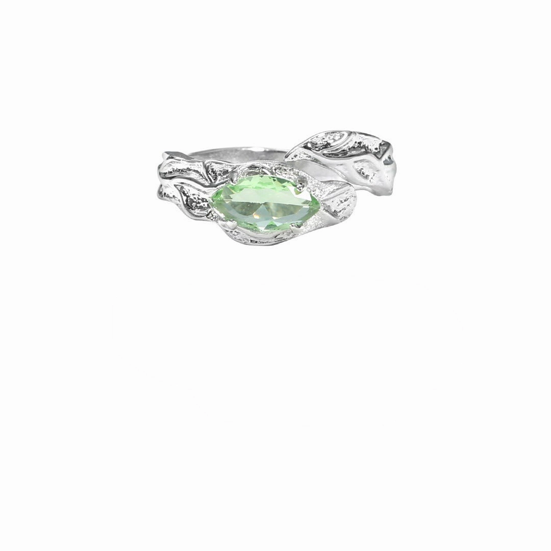 Wholesale Niche design high sense ins cold style French irregular High sense zircon open ring couple ring