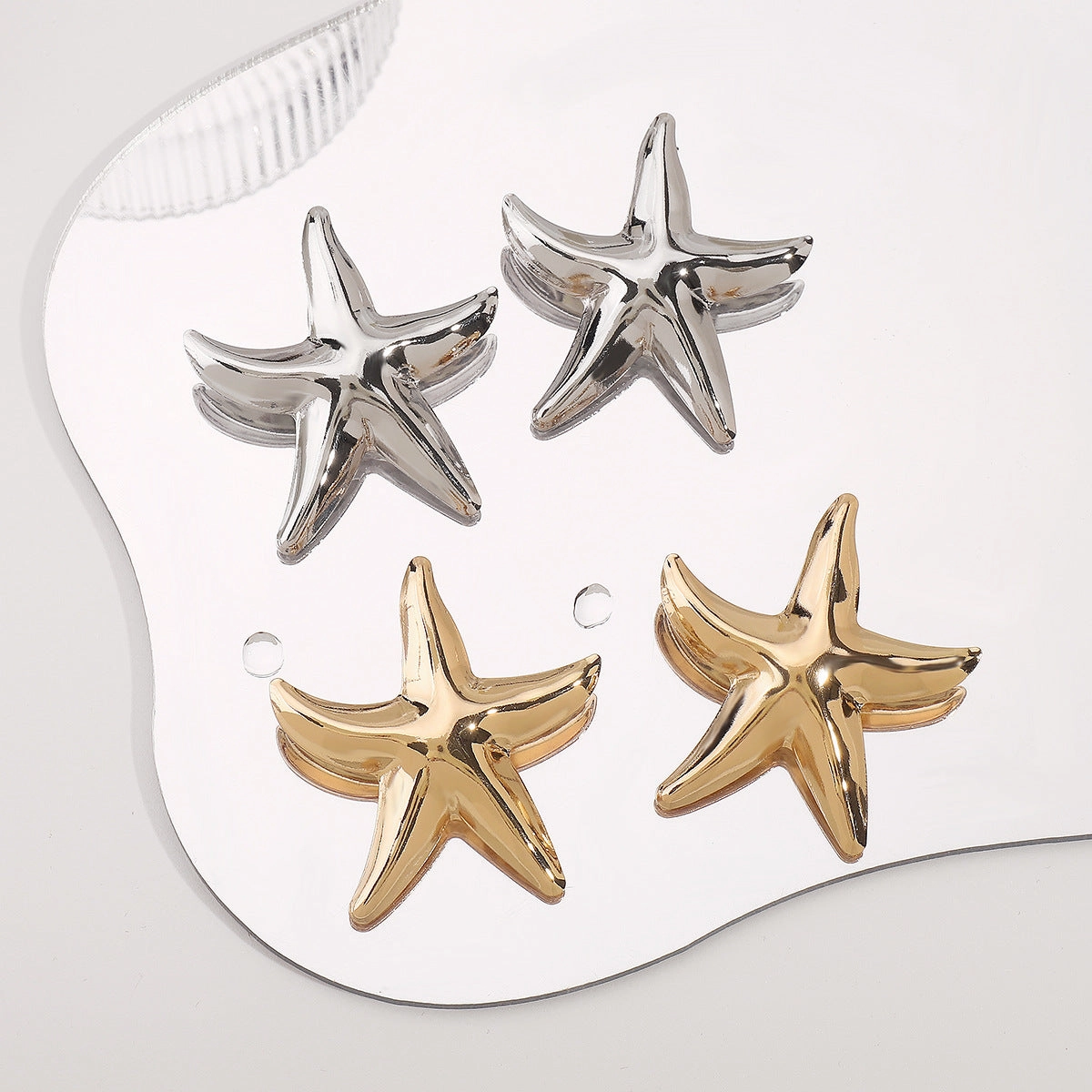 Wholesale Niche Fashion Metal Starfish Earrings