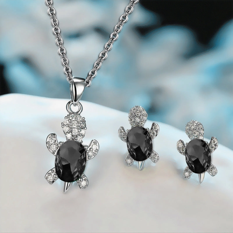 Wholesale Niche Turtle Versatile High-end Necklace Jewelry Set