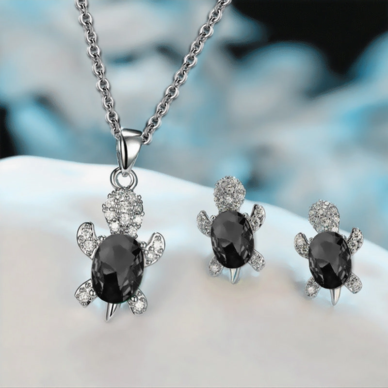 Wholesale Niche Turtle Versatile High-end Necklace Jewelry Set