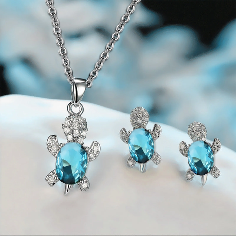 Wholesale Niche Turtle Versatile High-end Necklace Jewelry Set