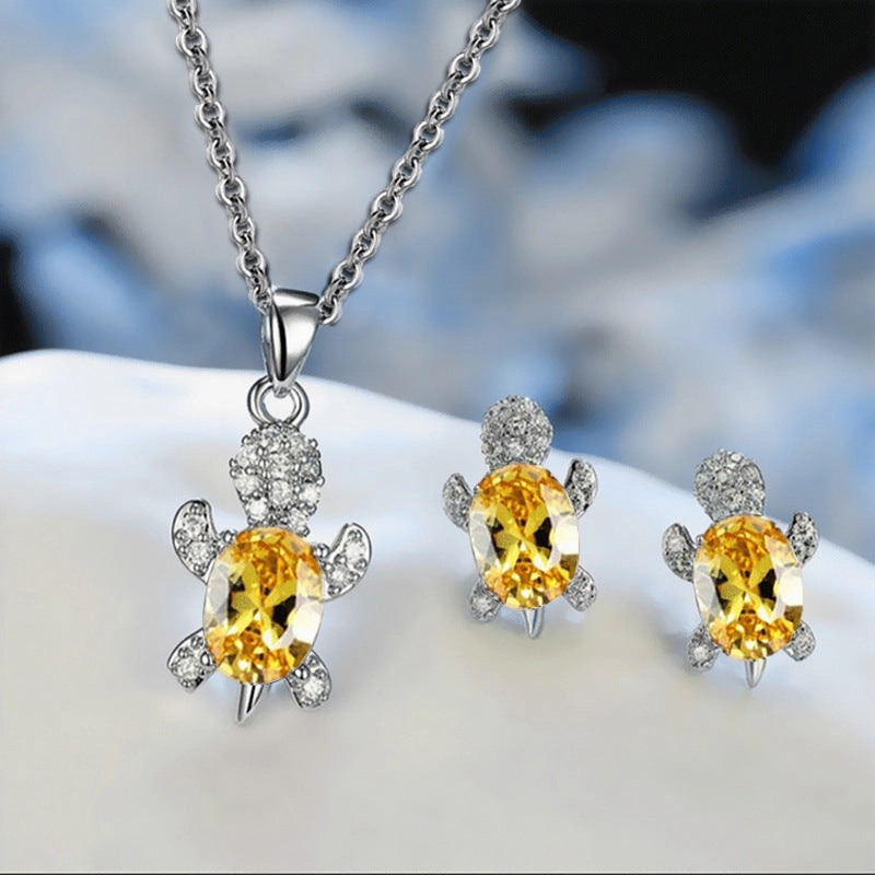Wholesale Niche Turtle Versatile High-end Necklace Jewelry Set