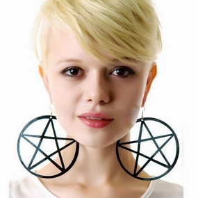 Wholesale Nightclub Oversized Acrylic Hollow Five-pointed Star Earrings