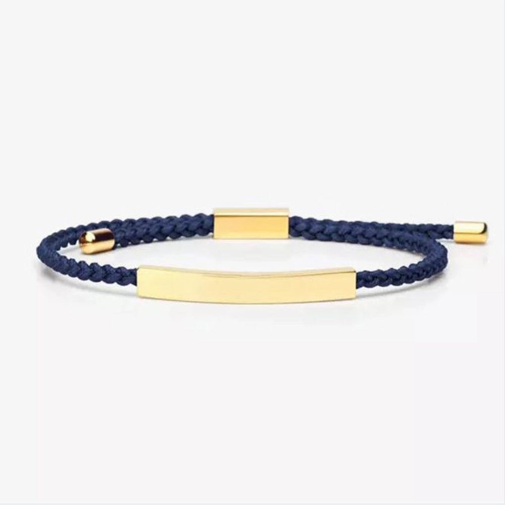 Wholesale Non-fading Adjustable Braided Titanium Steel Hollow Elbow Titanium Steel Bracelet