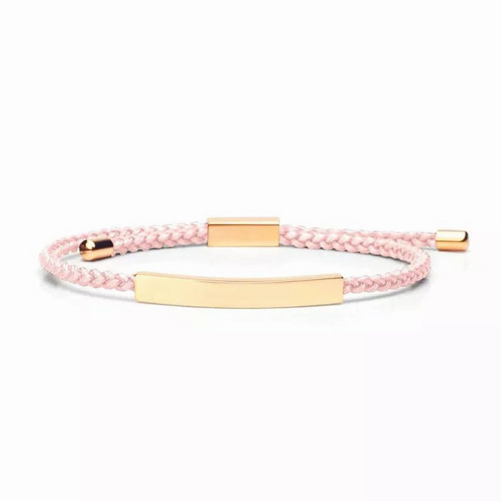 Wholesale Non-fading Adjustable Braided Titanium Steel Hollow Elbow Titanium Steel Bracelet