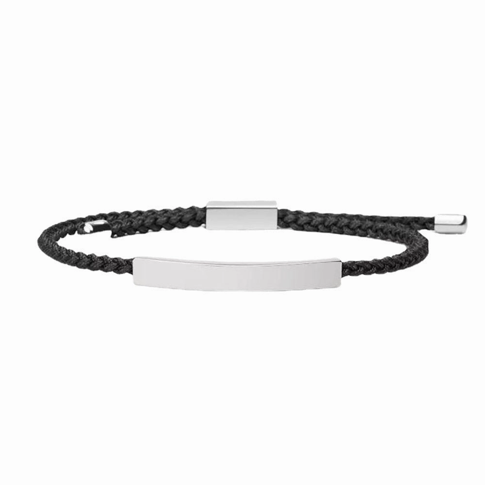 Wholesale Non-fading Adjustable Braided Titanium Steel Hollow Elbow Titanium Steel Bracelet