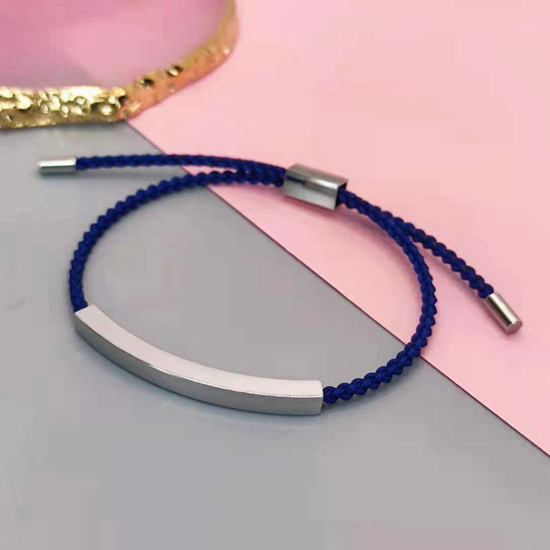 Wholesale Non-fading Adjustable Braided Titanium Steel Hollow Elbow Titanium Steel Bracelet